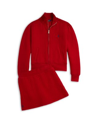 Girls' Quilted Cable Motif Skirt - Big Kid