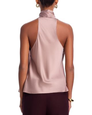 Silk Draped Cowlneck Top