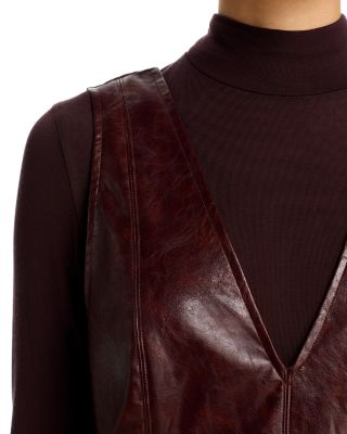 Valor of Venus Faux Leather Mini Dress