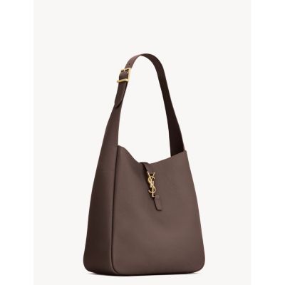 Le 5 A 7 Supple Large Shoulder Hobo Bag In Grained Leather