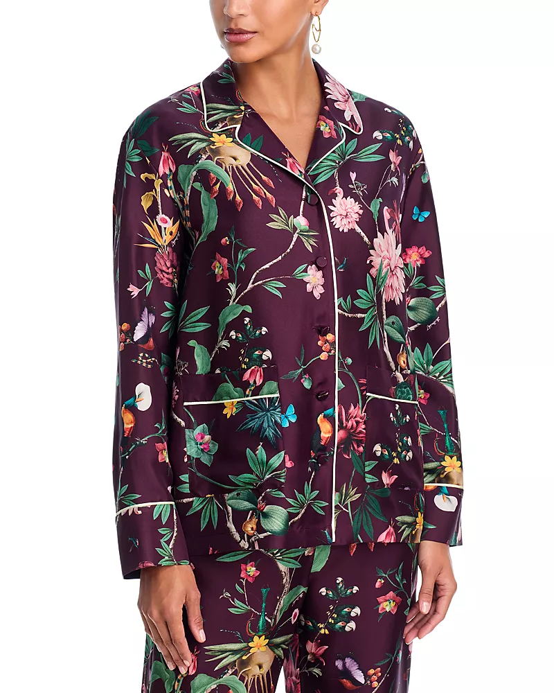 La Double J Silk Pajama Shirt