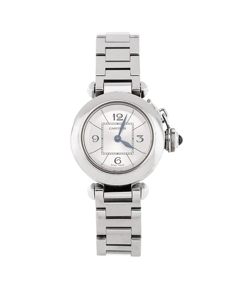 Pre-owned Pre-owned Cartier Cartier Miss Pasha Quartz Watch In Stainless Steel 27mm In Silver