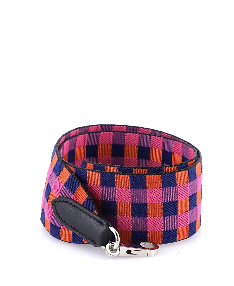 Pre-owned Pre-owned Hermes  Hermes 50 Sangle Shoulder Strap Maxi Quadrille Canvas In Multi