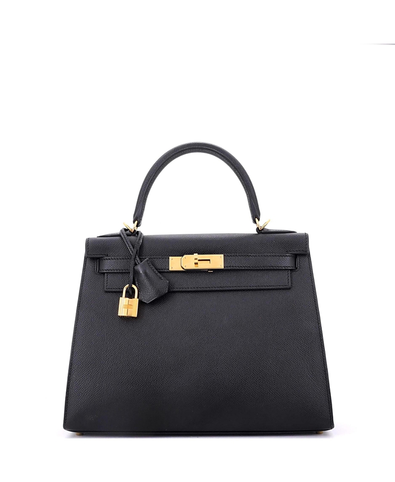 Pre-owned Pre-owned Hermes Hermes Kelly 28 Handbag Black Epsom With Gold Hardware