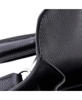  Kelly 25 Handbag Black Epsom with Palladium Hardware