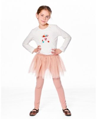 Girls' Leggings with Tulle Skirt - Big Kid