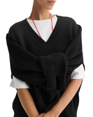 Wool Cashmere Sleeve Wrap Sweater