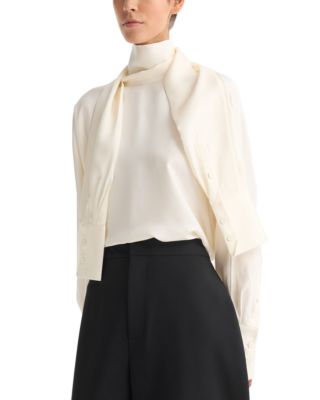 Foulard Silk Top with Scarf