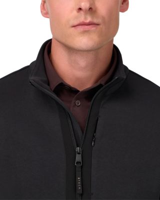 Mock Neck Sweatshirt in Cotton Blend Scuba