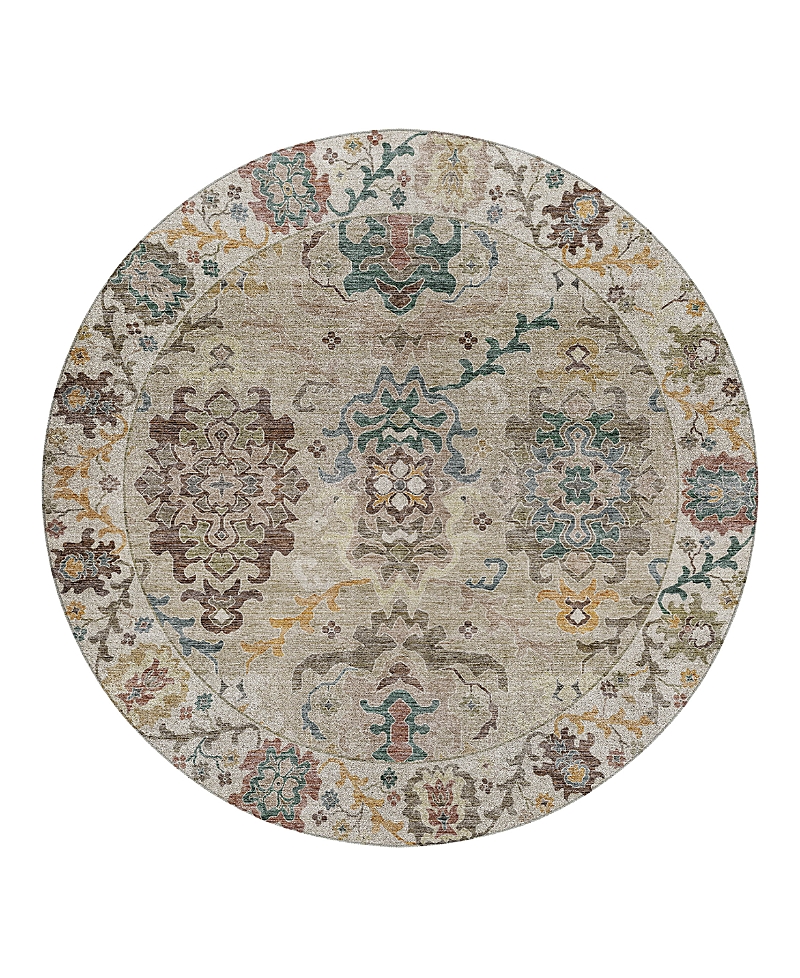 Dalyn Rug Company Silk Road Sr5 Round Area Rug, 8'0x8'0 In Brown
