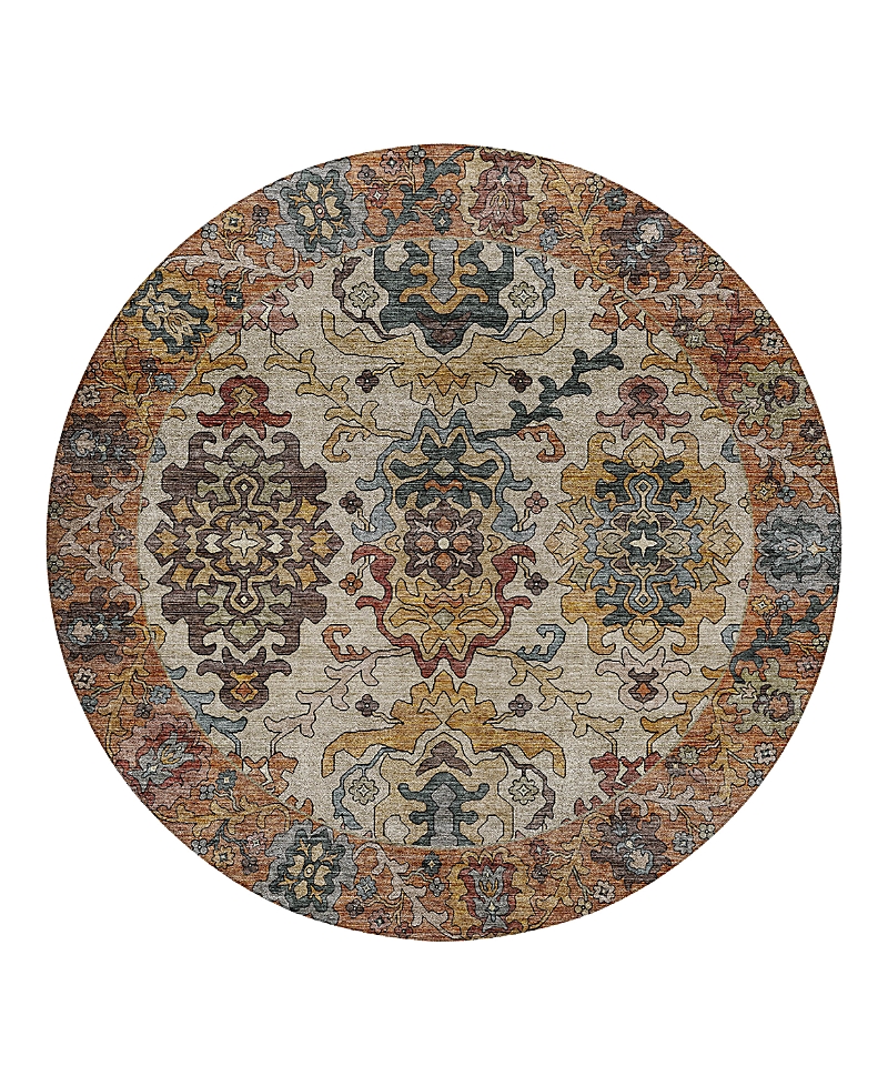 Dalyn Rug Company Silk Road Sr5 Round Area Rug, 8'0x8'0 In Brown