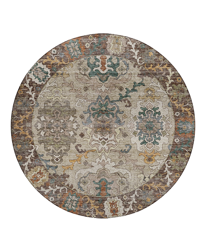 Dalyn Rug Company Silk Road Sr5 Round Area Rug, 8'0x8'0 In Brown