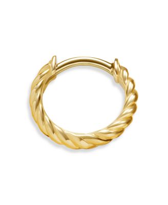 Sculpted Cable Micro Huggie Hoop Earrings, 10.7mm