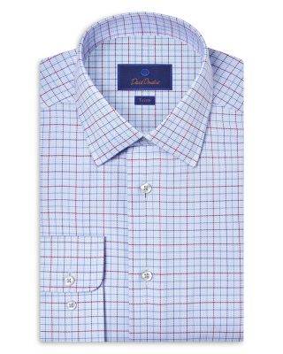 Trim Fit Printed Twill Dress Shirt