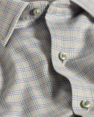 Cotton Cashmere Check Sport Shirt