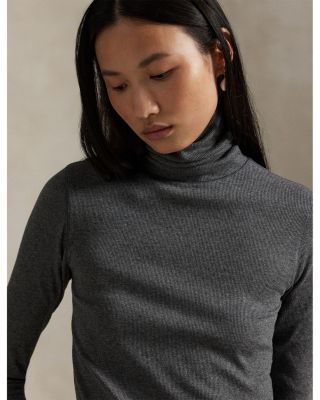 Stretch Blend Turtleneck Sweater