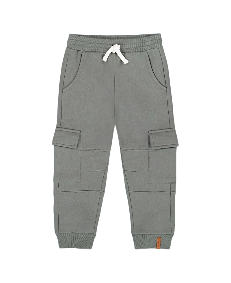 Deux Par Deux Fleece Sweatpants With Cargo Pockets In Gray