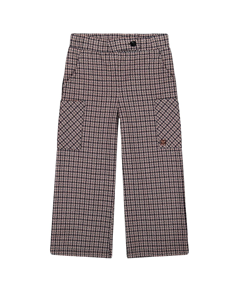 Deux Par Deux Jacquard Knit Flare Pants With Houndstooth In Multi