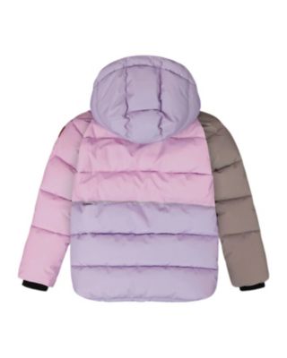 Girls' Colorblocked Puffy Winter Coat - Big Kid