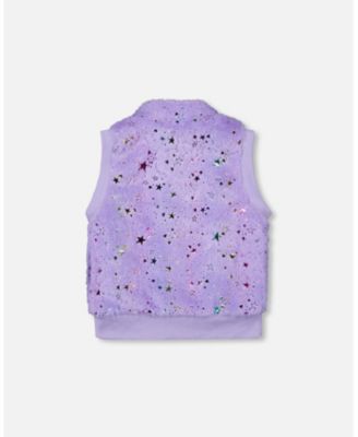 Girls' Faux Fur Zipped Vest - Little Kid