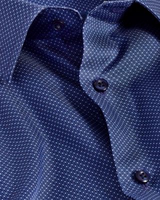 Trim Fit Micro Print Dress Shirt 