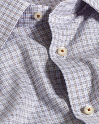 Trim Fit Printed Twill Dress Shirt