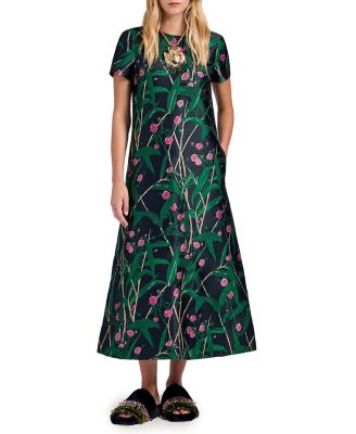 Swing Dress Bamboo Jacquard Black