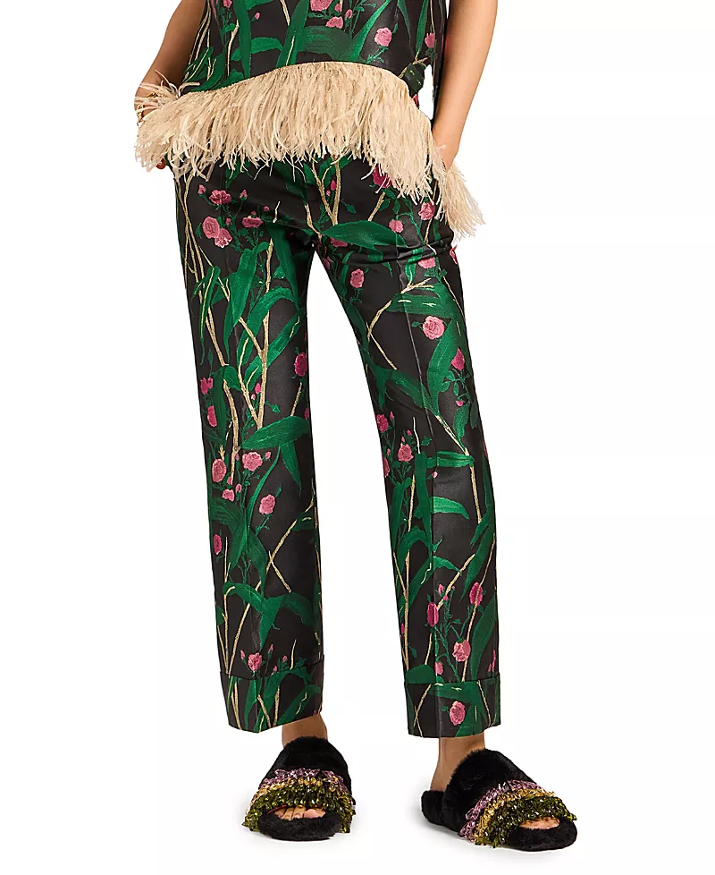 La Doublej Hendrix Pants Bamboo Jacquard Black