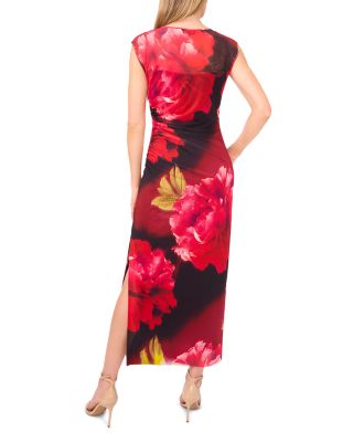 Short Sleeve Mesh Column Dress