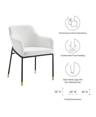 Jovi Performance Velvet Dining Armchair, Set of 2