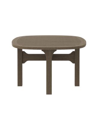 Saratoga Square Outdoor Patio Teak Wood Side Table