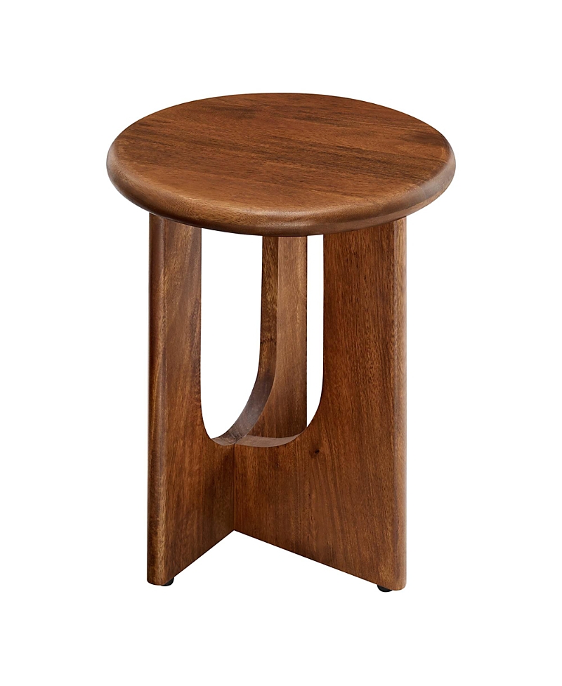 Modway Rivian Round Side Table In Brown
