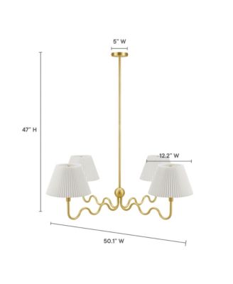 Wave Squiggle 4-Arm Pendant Light