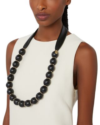 Fachiro Leather Maxi Ball Necklace