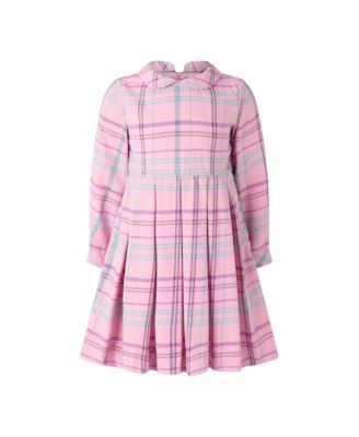 Girls' Pink Check Pleated Dress - Little Kid, Big Kid
