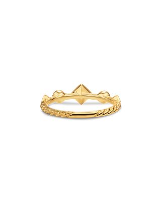 Petite Modern Renaissance&reg; Band Ring in 18K Yellow Gold with Diamonds, 6.4mm