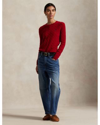 Cable Wool Cashmere Crewneck Sweater