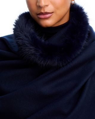 Faux Fur Trim Wrap