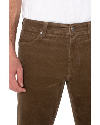 Kingston Modern Slim Straight Corduroy Jeans in Oat