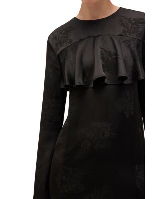 Fluid Satin Jacquard Mini Dress