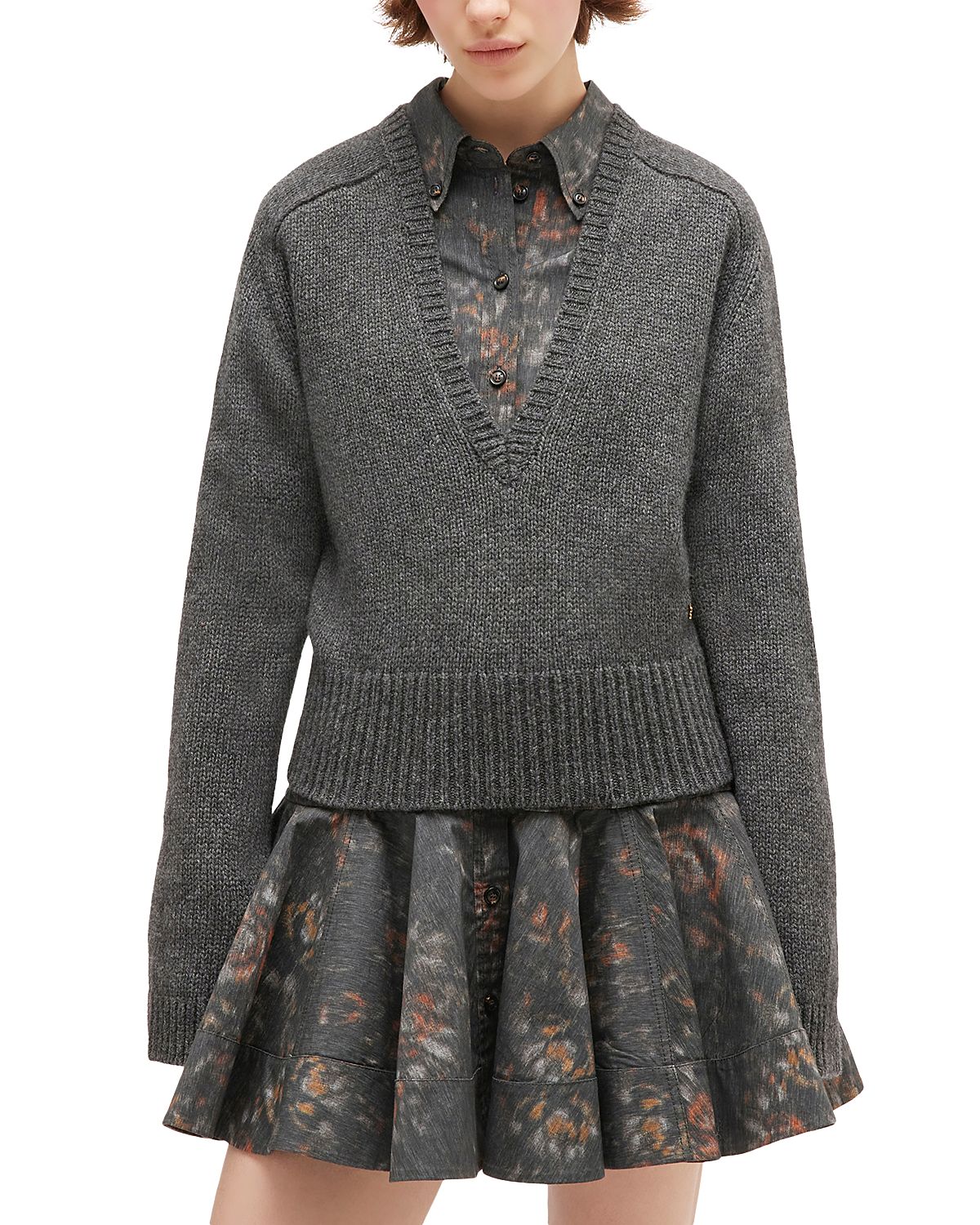 Ganni Deep V Neck Sweater