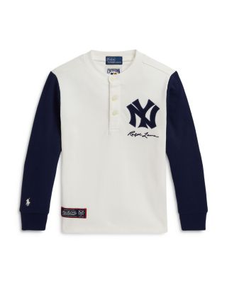 Unisex Yankees Henley Shirt - Little Kid