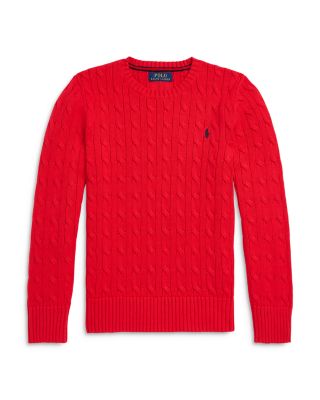 Boys' Cable-Knit Cotton Sweater - Big Kid