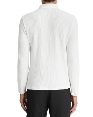 Variegated Texture Long Sleeve Polo