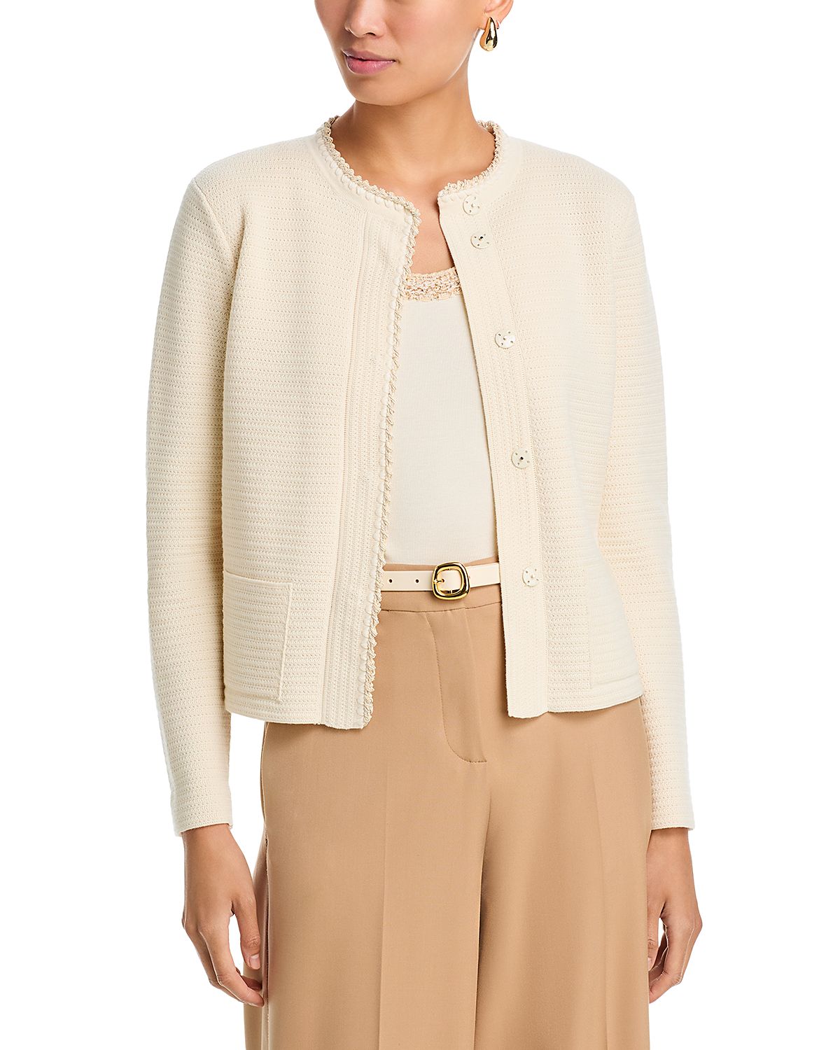 Fabiana Filippi Crewneck Cardigan Sweater