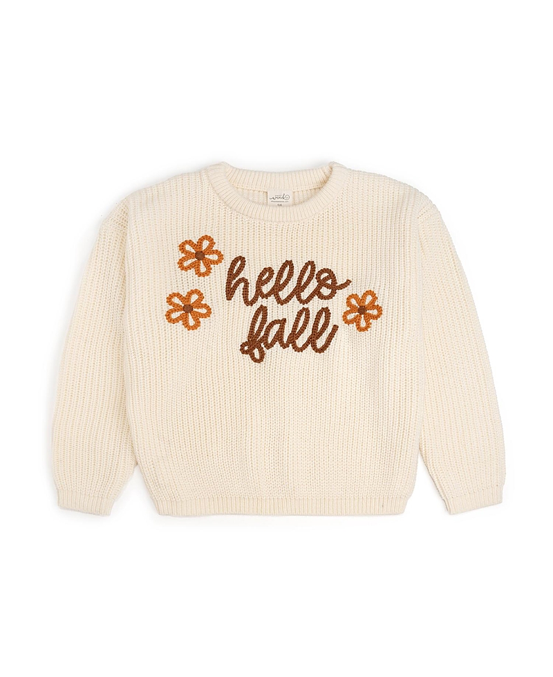 Sweet Wink Girls' Hello Fall Knit Sweater - Baby, Little Kid, Big Kid