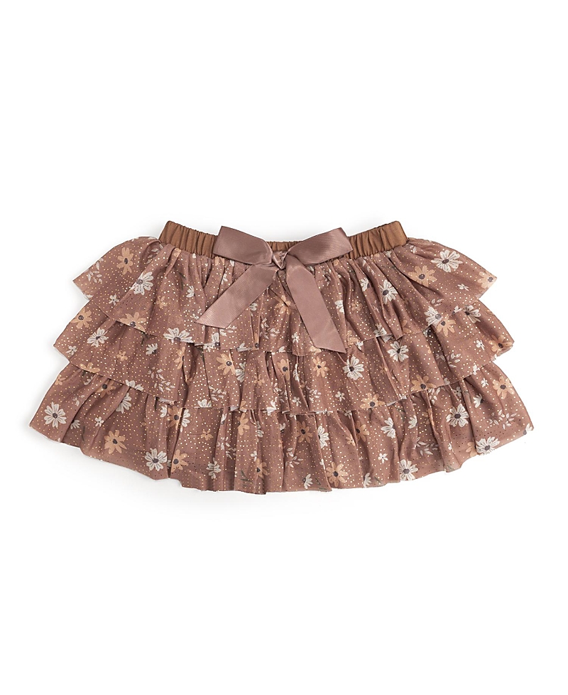 Sweet Wink Ditsy Fall Floral Printed Tiered Tutu In Multi