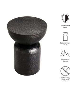 Mella Metal Hammered Side Table