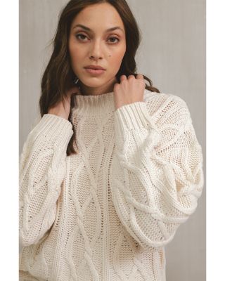 Cable Knit Crewneck Sweater