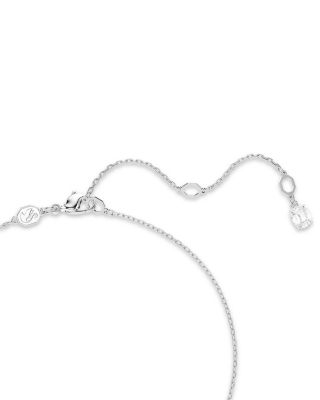 Matrix Crystal & Imitation Pearl Pendant Necklace, 14.87"-17.75"